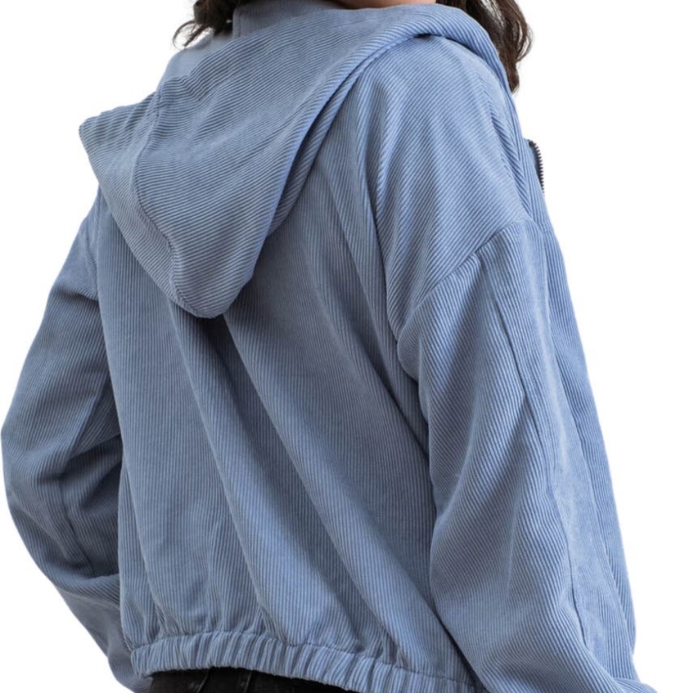 Blu Pepper Corduroy Hooded Zip up Jacket Size Large Nwt ❤️ - Picture 6 of 11